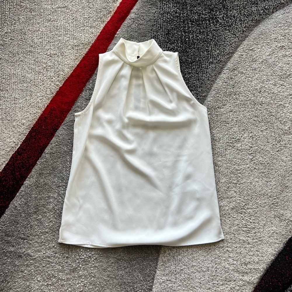 Trina Turk White Halter Neck Top